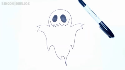 Dibujos de Halloween Para Niños: Cómo dibujar un fantasma