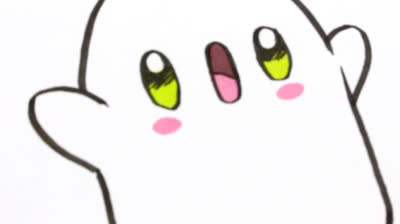 Dibujos de Halloween Para Niños: Cómo dibujar un fantasma kawaii